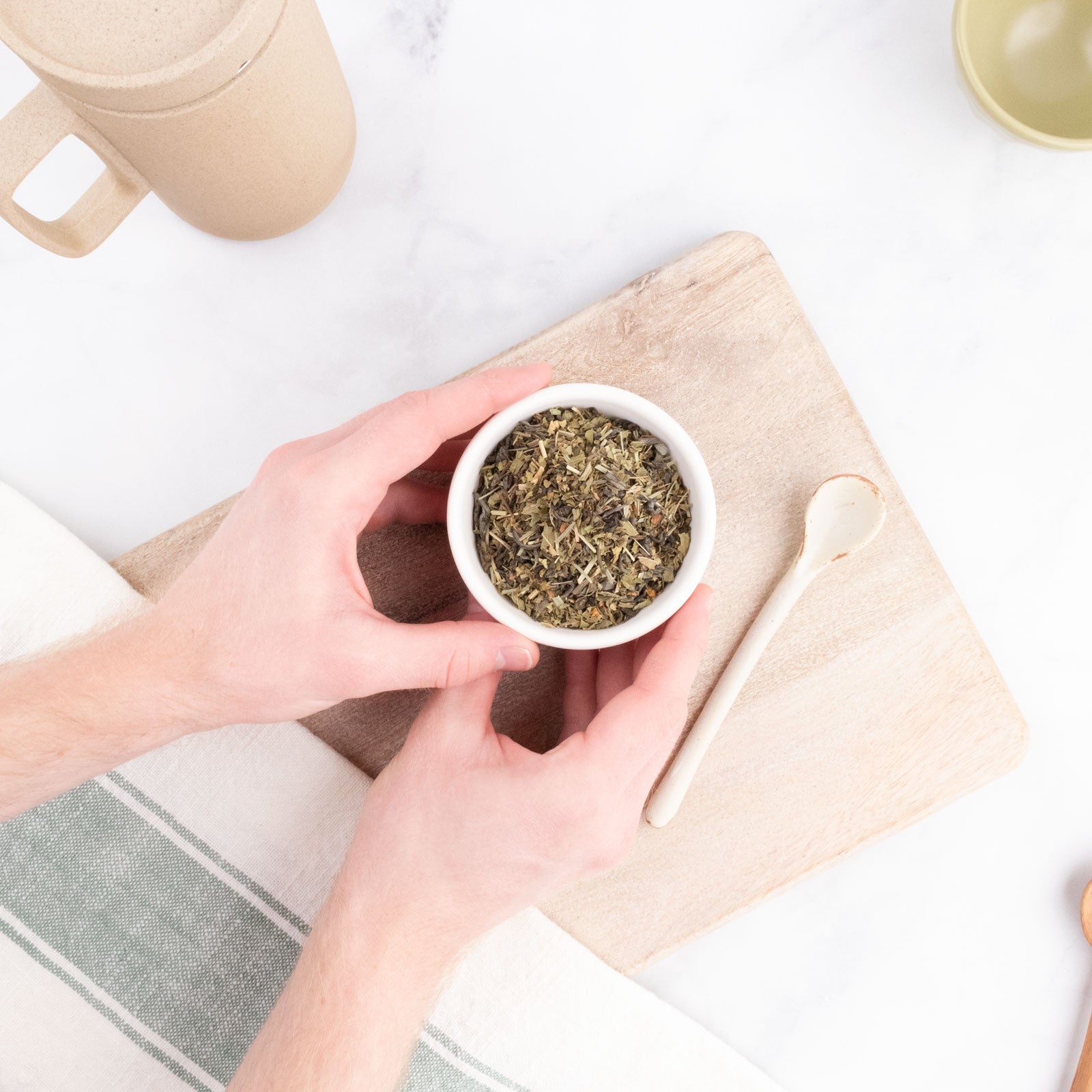Round Trip Organic Jasmine Tea Blend in Bowl